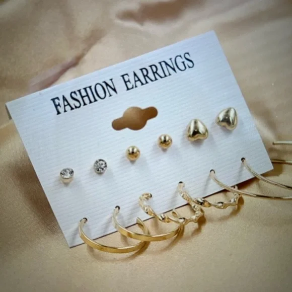 Fashion earrings set, artificial crystal, alloy pierced earrings - Picture 6 of 6